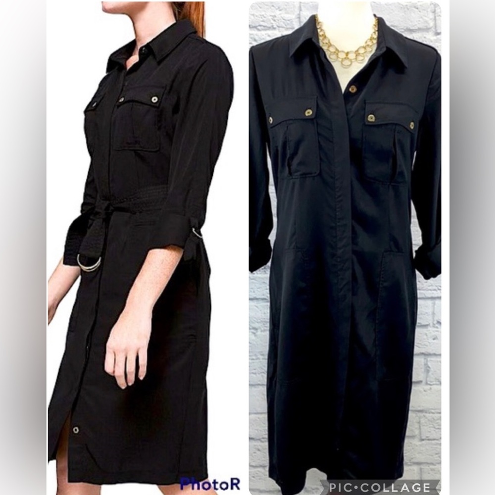 White House Black Market Button Down Shirt Dress
